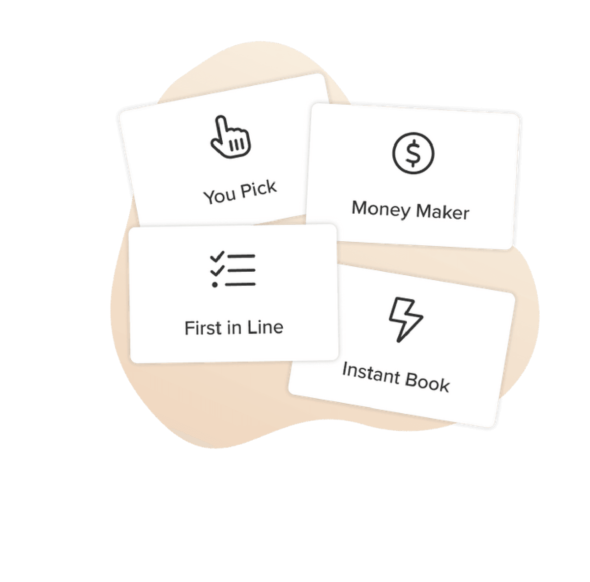 Waitlist options that determine which online appointments are filled first. You Pick, Money Maker, First in Line, and Instant Book.